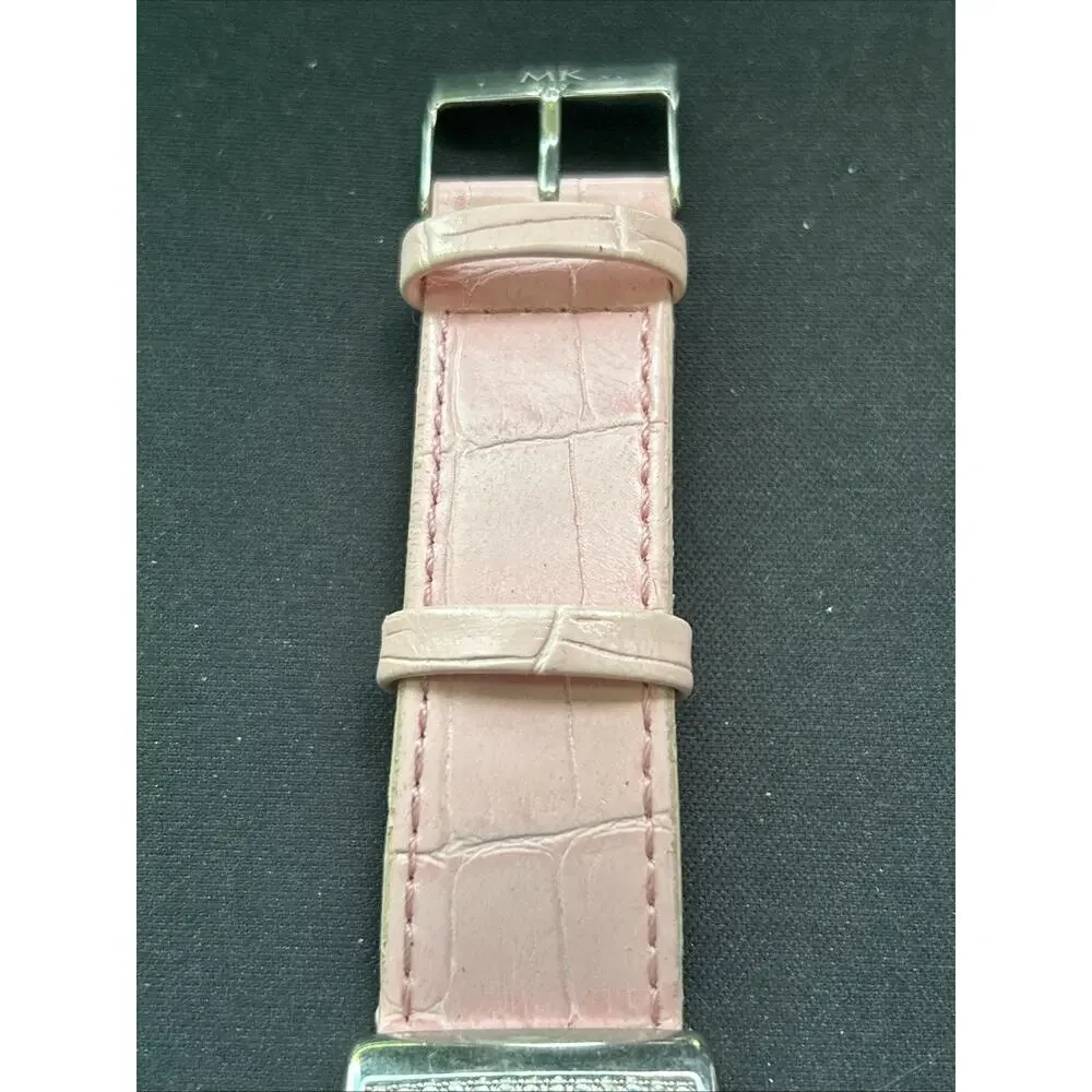 Mary Kay Silver Tone Case Pink Dial And Band Women’s Quartz Watch